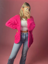 Load image into Gallery viewer, Gebreid vest hot pink
