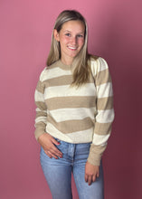 Load image into Gallery viewer, Striped sweater beige
