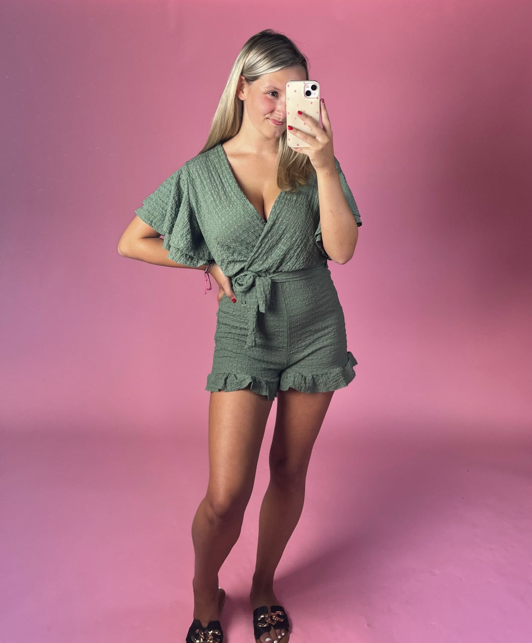 Holiday playsuit green