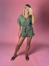 Load image into Gallery viewer, Holiday playsuit green
